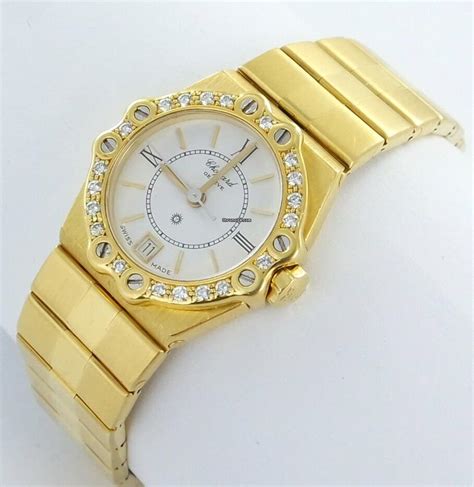 Chopard St Moritz Damen Uhr K Gold Brillanten Box Papiere For