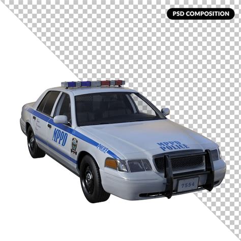 Premium Psd Police Ford Crown Car Isolated 3d