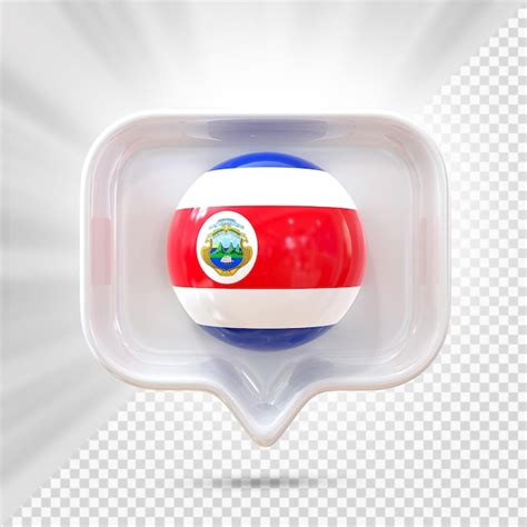 Icono De La Bandera De Costa Rica 3d Archivo Psd Premium