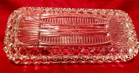 Vintage Cut Crystal Serving Dish