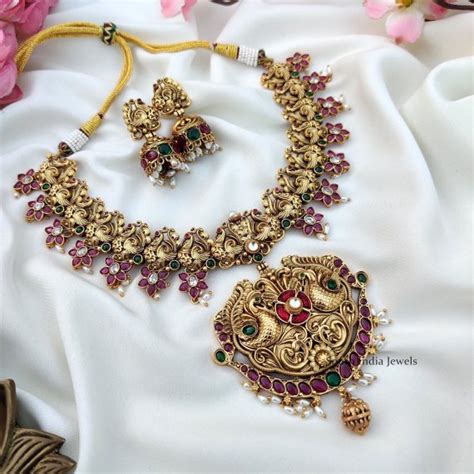 Peacock Design Necklace South India Jewels Online Shop