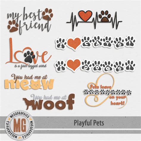 Playful Pets Word Art | Digital Art