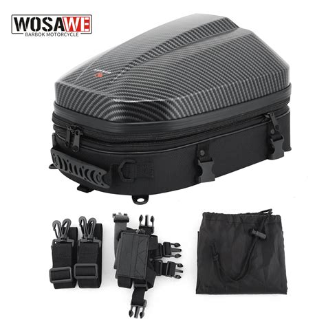 Wosawe Motorcycle Tail Bag Luggage Moto Saddle Bag Waterproof Tank Bag