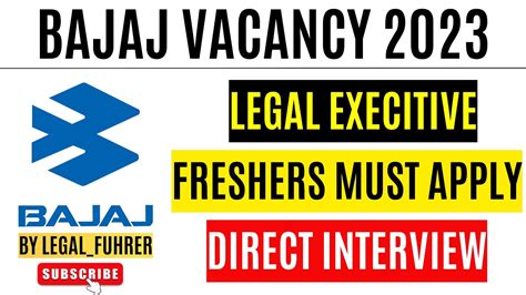 LEGAL VACANCY IN BAJAJ BAJAJ ALLIANZ JOB VACANCY 2023 LEGAL JOB