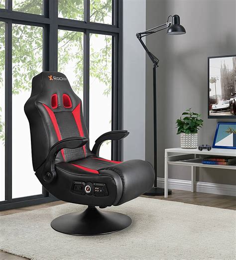 Best Buy X Rocker Vibe 2 1 Bluetooth Pedestal Gaming Chair Black And