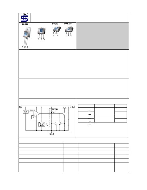 Ts Cw Datasheet Pages Tsc A Ultra Low Dropout Fixed