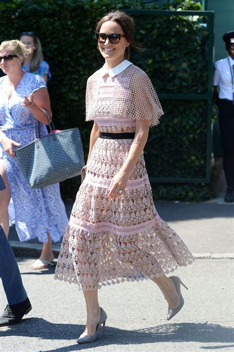 Pippa Middleton Wears London Designer Tephi At Wimbledon British