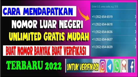 Gampang Banget Cara Mendapatkan Nomor Luar Negeri Gratis