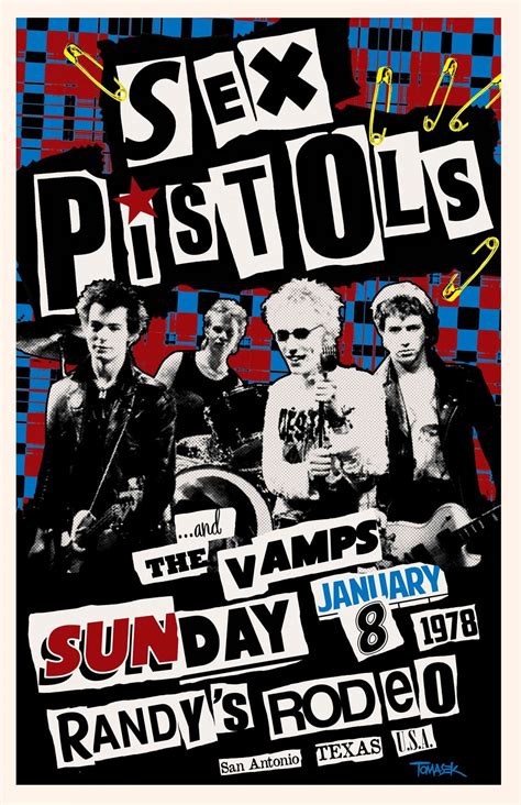 Sex Pistols 1978 Tour Poster Poster Canvas Wall Art Print John Sneaker