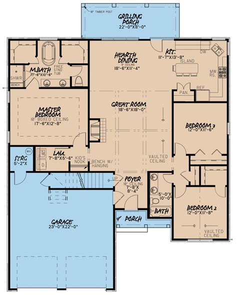 Ranch Style House Plan 3 Beds 2 Baths 1786 Sqft Plan 923 92