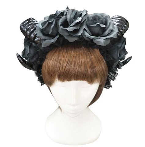 Gothic Ram Horn Veil Headpiece Headpiece Veil Headpiece Veil