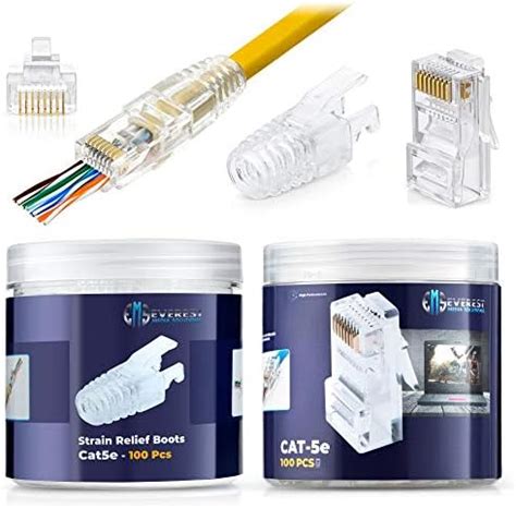 GTZ Conectores Pass Through RJ45 Cat6 Paquete De 100 Modular Plug