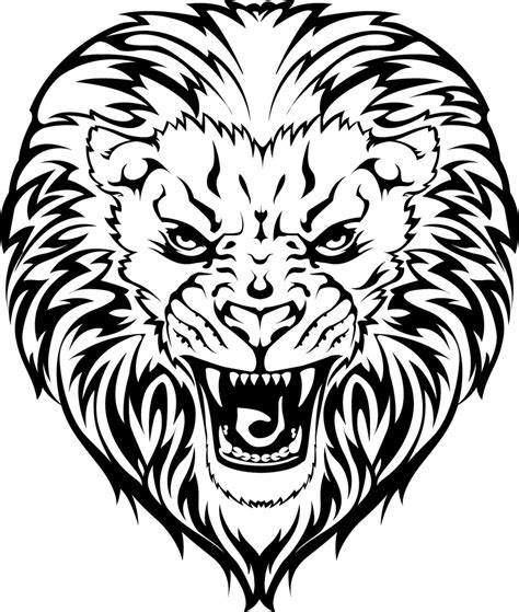 Lion Face Outline Drawing at GetDrawings | Free download