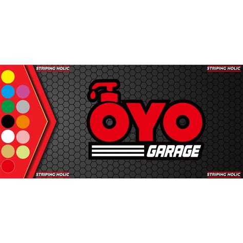 Jual STICKER OYO GARAGE STIKER KACA HELM MOTOR MOBIL VIRAL MURAH