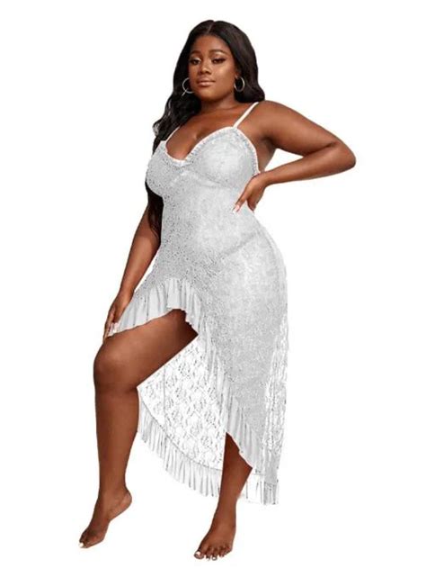 Buy Xivir Plus Size Lingerie For Women Babydoll Sexy Mesh Maxi Nightdress Strappy Sleepwear