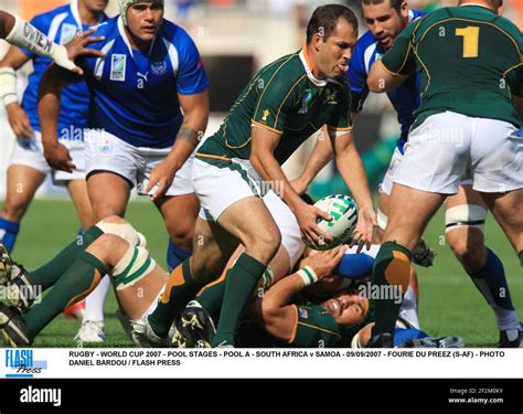 Rugby World Cup 2007 Pool Stages Pool A South Africa V Samoa 09092007 Fourie Du