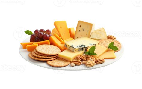 Ai Generated Cheese And Cracker Platter On Transparent Background