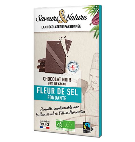 Chocolat Noir Cacao A La Fleur De Sel Tablette G Sel Marin De