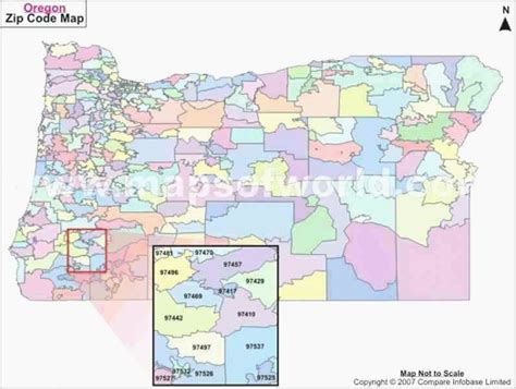 Oregon Zip Code Map Map