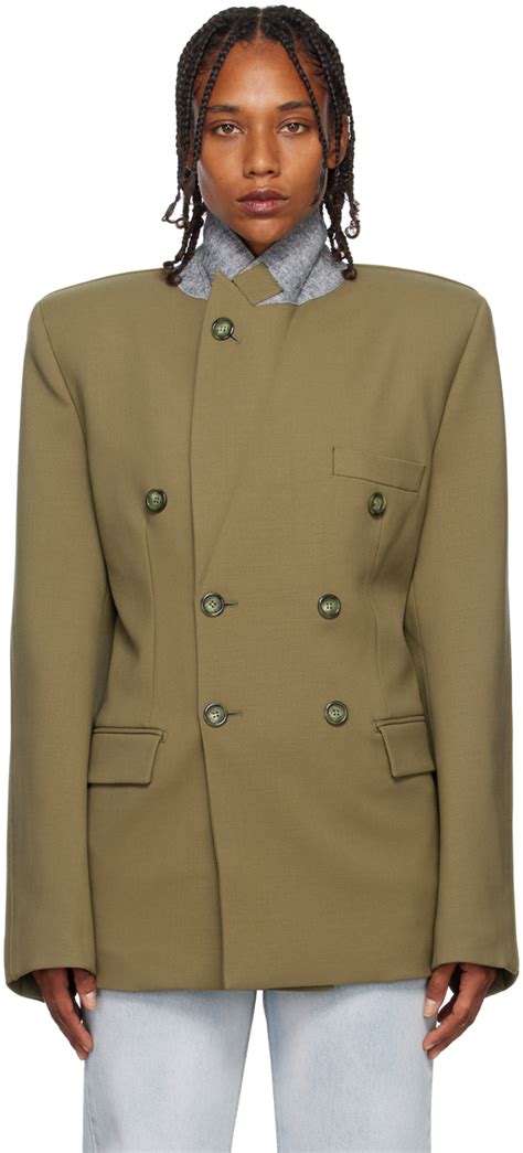 VTMNTS Khaki Double Breasted Blazer VTMNTS