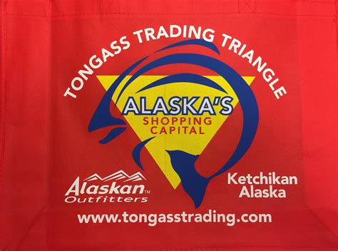 Tongass Trading Company Alaska Souvenirs Reuseable Bag Red