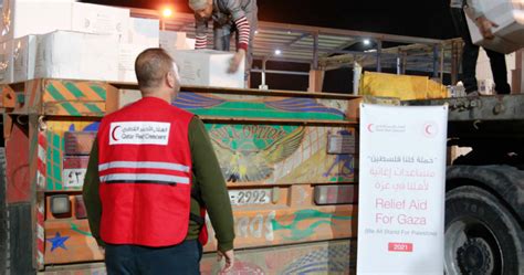 Qatar Red Crescent Society Deploys Aid Convoy To Gaza Doha News Qatar