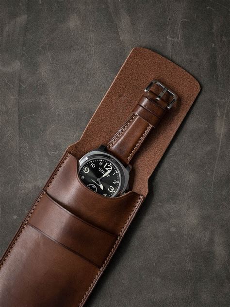 Personalized Leather Watch Case Personalized Tool Case Leather Artist