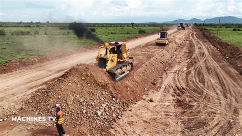 Nice Building Roads Made Easy Processing Filling By Soil Bulldozer