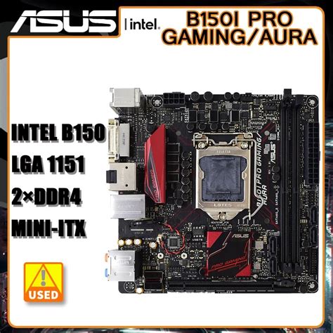 Placa mãe mini itx lga 1151 asus b150i pro gaming aura placa mãe 1151