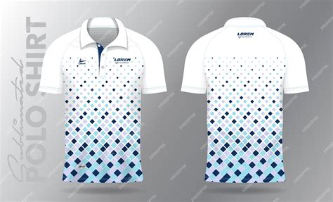 Premium Vector Sublimation Blue Polo Shirt Mockup Template Design For Sport Uniform