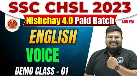 Ssc Chsl English Class Voice Introduction Demo Chsl