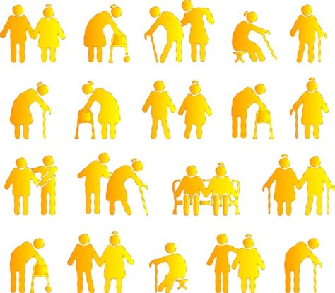 Premium Vector Elderly People Icons