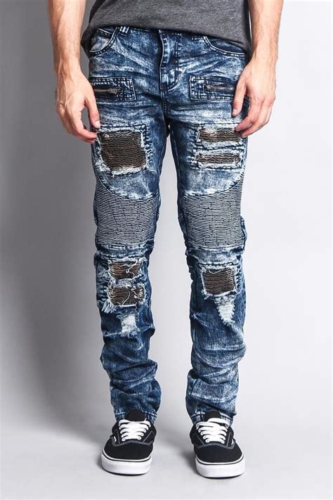 Stay Trendy With These Stain Washed Denim Jeans Perfect For Wearing