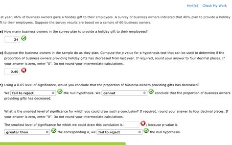 Solved Hint S Check My Workyear 46 Of Business Owners Chegg