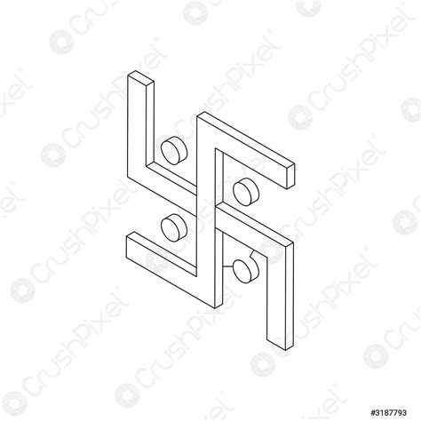 Swastika Icon Isometric 3d Stock Vector 3187793 Crushpixel