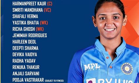 India Team Announced For Women S T World Cup Harmanpreet Kaur