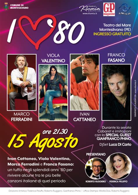 MONTESILVANO UN FERRAGOSTO ALLINSEGNA DEGLI ANNI 80 AL TEATRO DEL