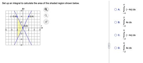 Solved A ∫ 44 4x Dxb ∫ 224xdxc ∫ 20 4x Dxd ∫ 204xdx