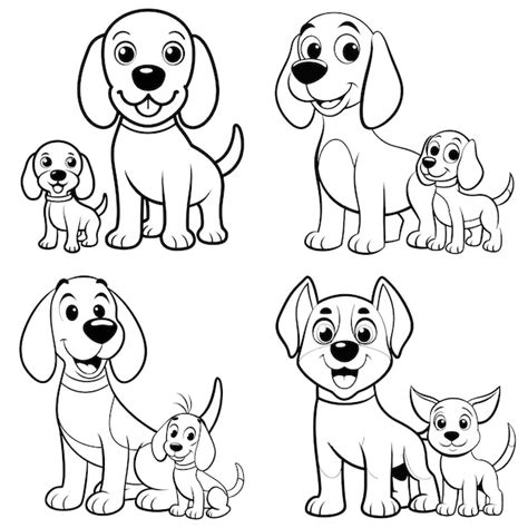 Lindo Paquete De Dibujos Animados De Perros Y Cachorros P Gina Para