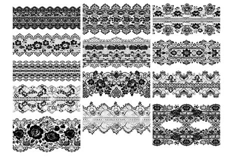 Black Lace Border Clip Art