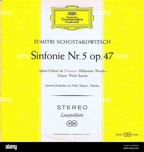 Shostakovich Symphony 5 Rowicki Dgg Tulips Classical Music Vintage