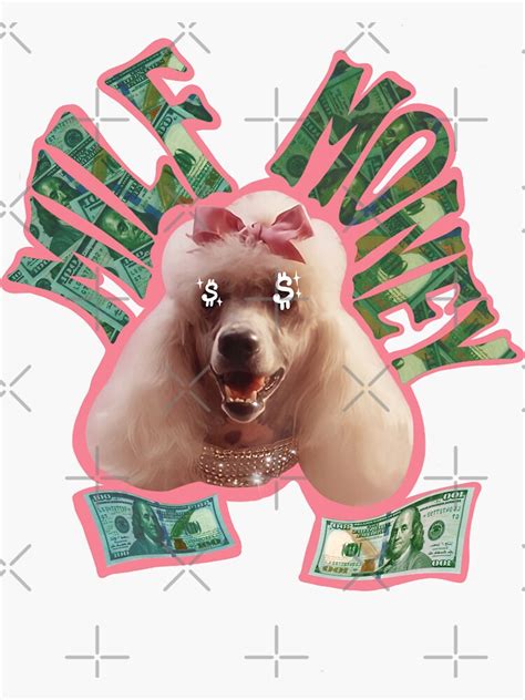 MILF Money Poodle Sticker For Sale By Latenight Art Redbubble
