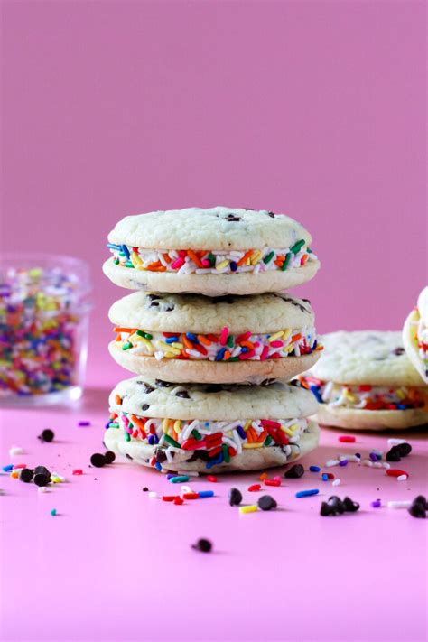 Rainbow Chocolate Chip Cookie Sandwiches Life Sprinkles By Taryn Camp