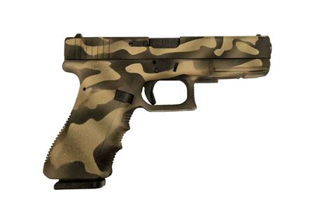 Glock 17 G17 Hga 9mm 449 In Bbl Fs 5lb 2 17rd Mags Cerakote Sand Storm Camo Slide And Frame