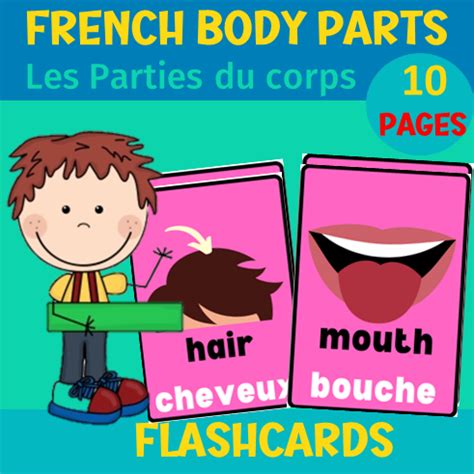 Bilingual Body Parts Flashcards: Learn English and French the Fun Way ...