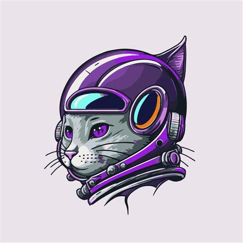 Cute Space Cat Vector Illustration 22976264 Vector Art At Vecteezy