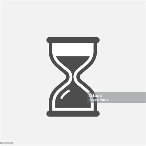 Hourglass Or Sandglass Icon Isolated Flat Design Vector Illustration Stock Illustration