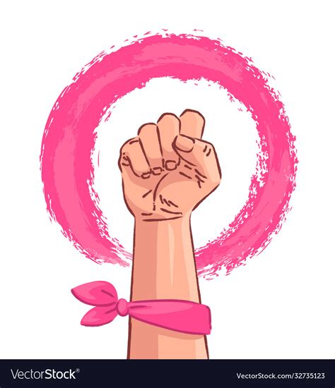 Hand Symbol Feminism Movement Woman Royalty Free Vector