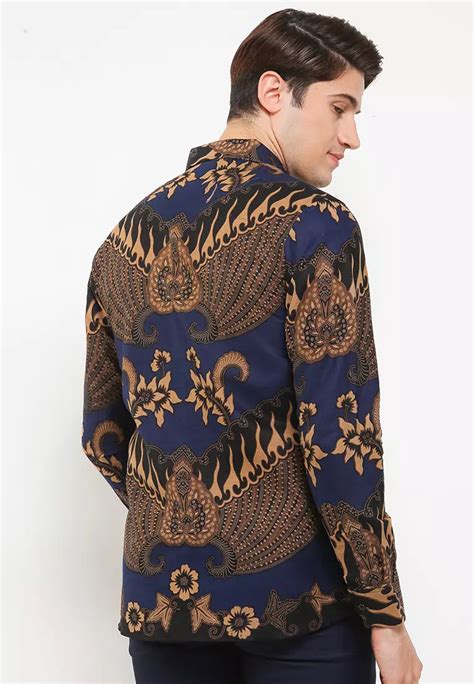 Jual Elshanum Batik Arthur Kemeja Batik Premium Pria Casual Modern