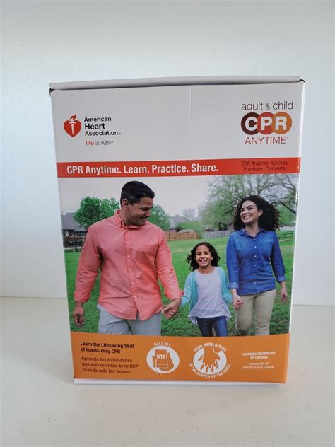 American Heart Association Adult Child Cpr Anytime Englishspanish New